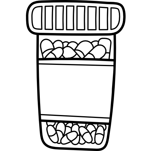 píldora Hand Drawn Black icono