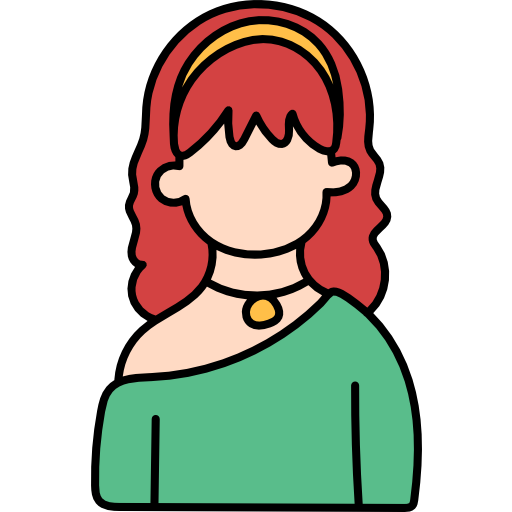 Woman Hand Drawn Color icon