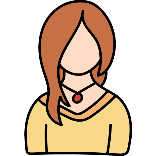 kobieta Hand Drawn Color ikona
