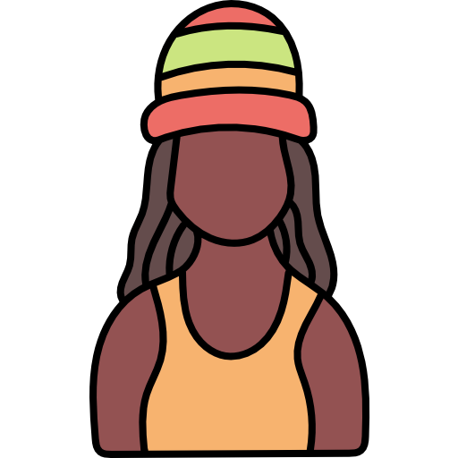 rastafari Hand Drawn Color icono