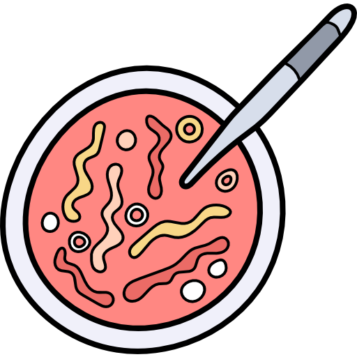 bacterias Hand Drawn Color Ícone