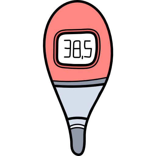 Thermometer Hand Drawn Color icon