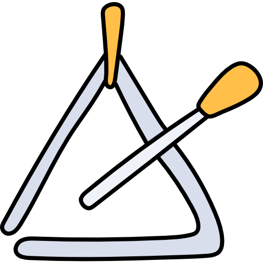 triángulo Hand Drawn Color icono