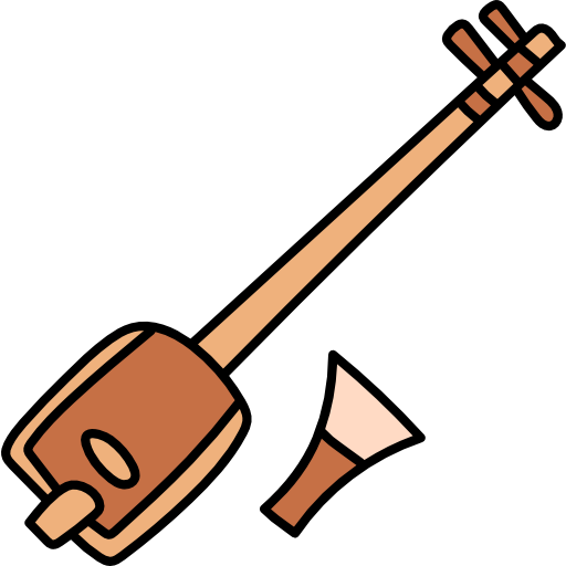 shamisen Hand Drawn Color icon