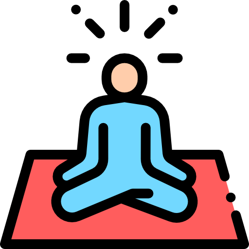 yoga Detailed Rounded Lineal color icono