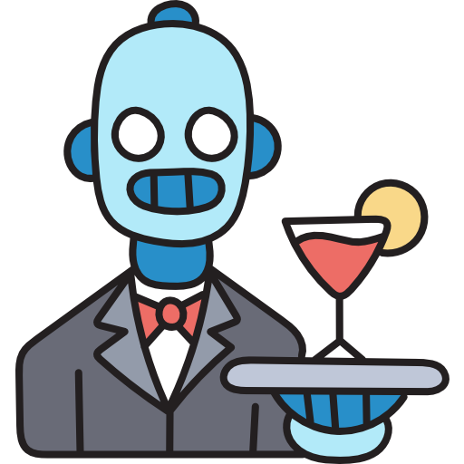Waiter Hand Drawn Color icon