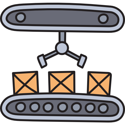 Conveyor belt Hand Drawn Color icon