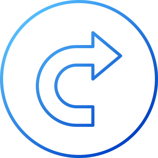 biegen sie rechts ab Generic gradient outline icon