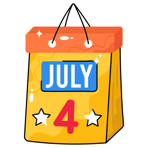 4 июля Generic Sticker Color Lineal Color иконка