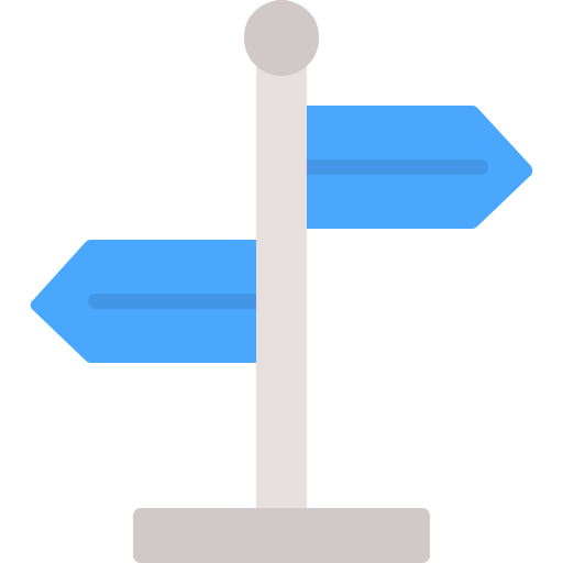 Directional sign Generic color fill icon