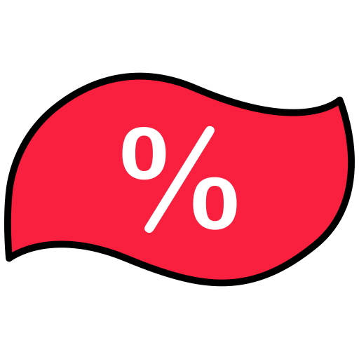 Percentage Generic color lineal-color icon