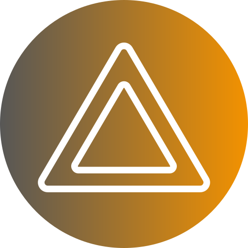 driehoek Generic gradient fill icoon