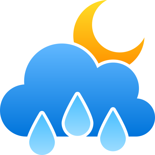 regenachtige nacht Generic gradient fill icoon