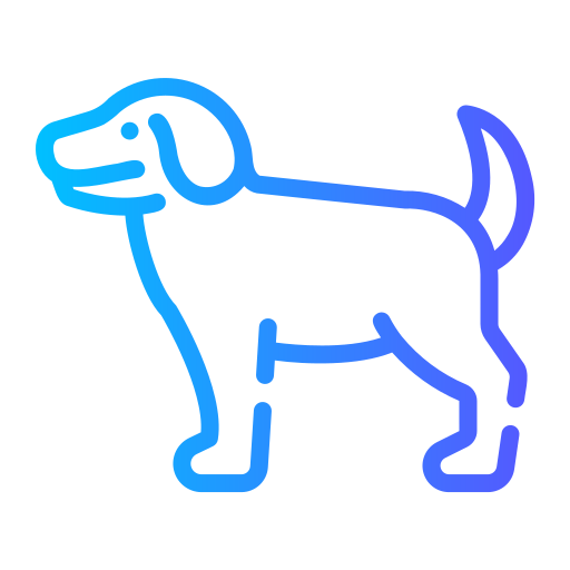 Собака Generic gradient outline иконка