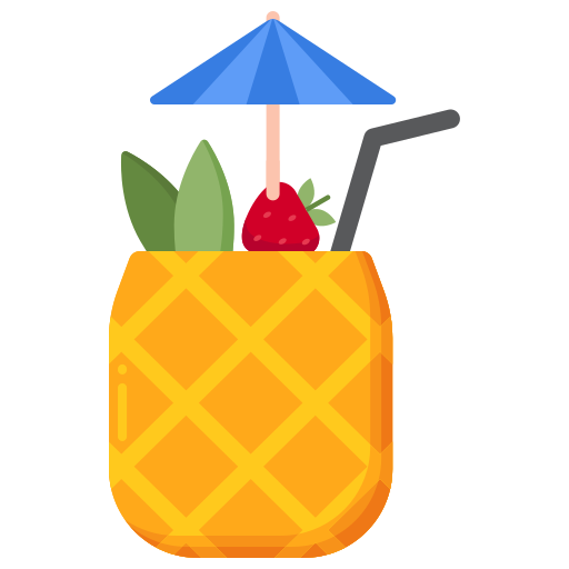 Pineapple cocktail Generic color fill icon