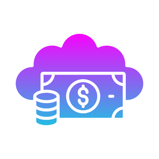 Cloud money Generic gradient fill icon