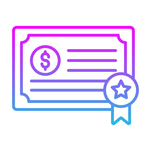 certificado Generic gradient fill icono