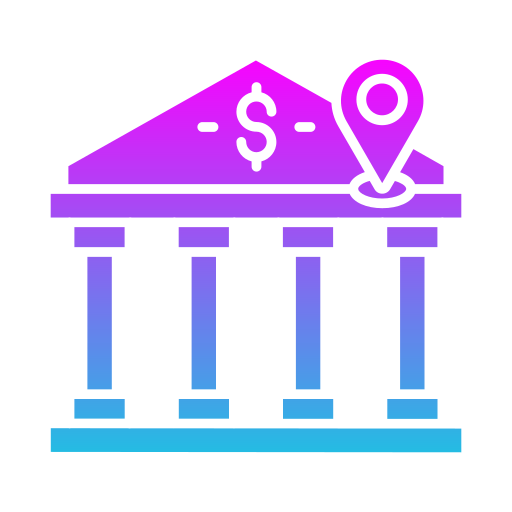 lokalizacja banku Generic gradient fill ikona