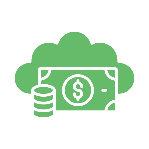 Cloud money Generic color fill icon