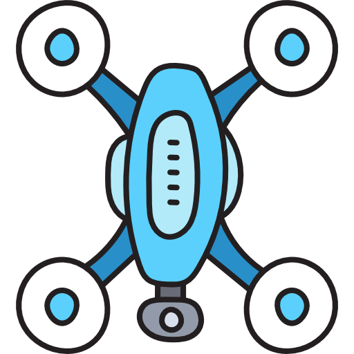 drone Hand Drawn Color icona