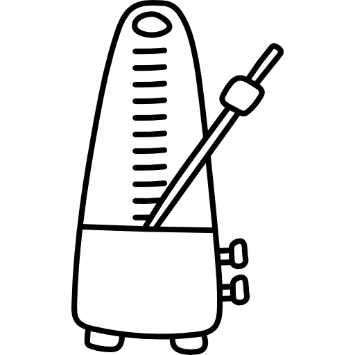 Metronome Hand Drawn Black icon