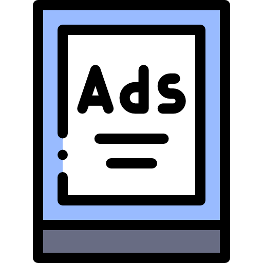 Ads Detailed Rounded Lineal color icon