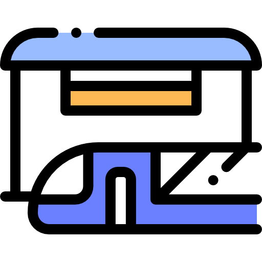 Train station Detailed Rounded Lineal color icon