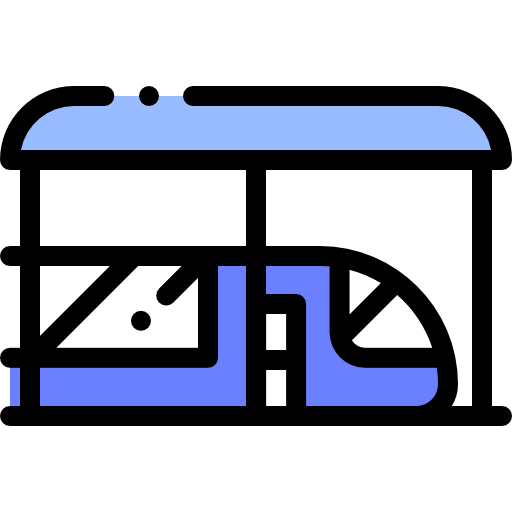 Железнодорожная станция Detailed Rounded Lineal color иконка