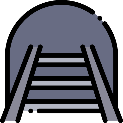 トンネル Detailed Rounded Lineal color icon