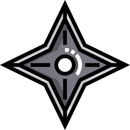 shuriken Detailed Straight Lineal color icono