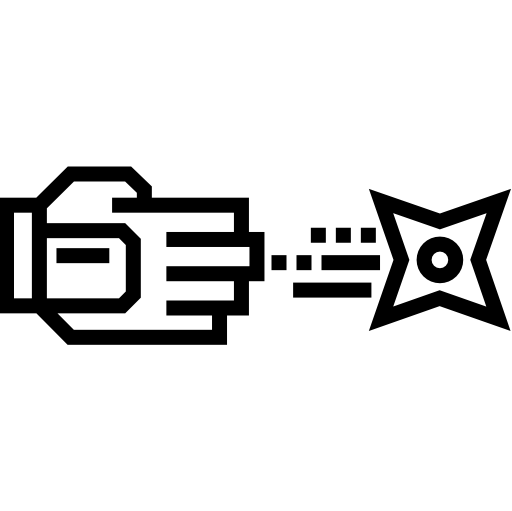 shuriken Detailed Straight Lineal Icône