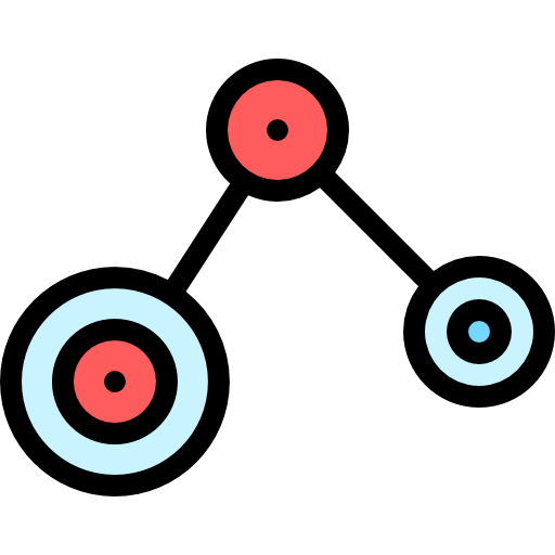 나누는 Detailed Rounded Lineal color icon