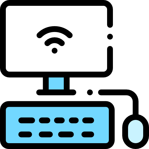 computer Detailed Rounded Lineal color icon