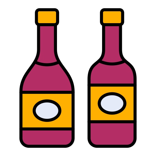 wijnflessen Generic color lineal-color icoon