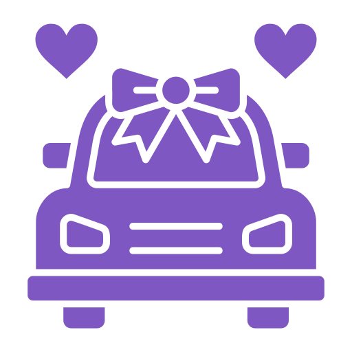 samochód do ślubu Generic color fill ikona