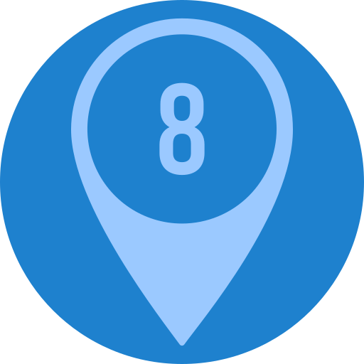 Number 8 Generic color fill icon