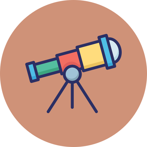 작은 망원경 Generic color lineal-color icon