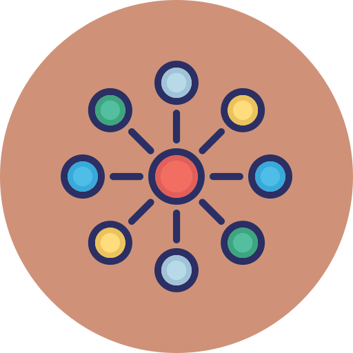 wiązanie atomowe Generic color lineal-color ikona