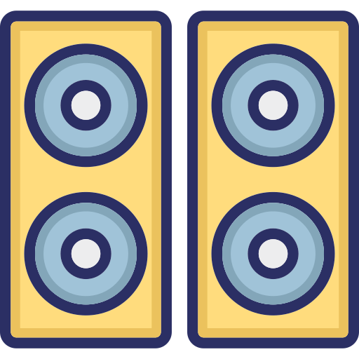 głośnik niskotonowy Generic color lineal-color ikona