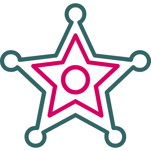 distintivo dello sceriffo Generic color outline icona