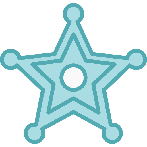 Sheriff badge Generic color lineal-color icon