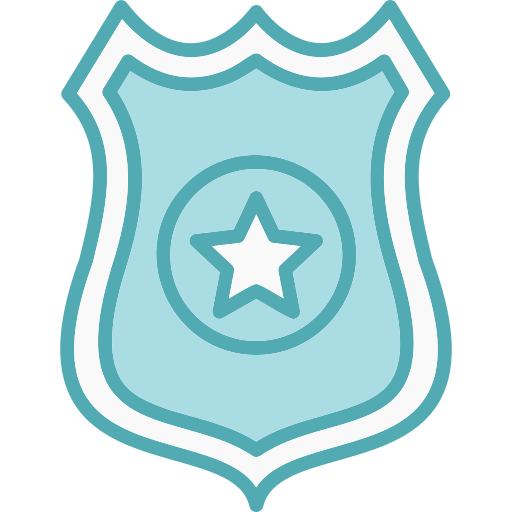 odznaka policyjna Generic color lineal-color ikona
