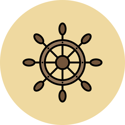船の操舵 Generic color lineal-color icon