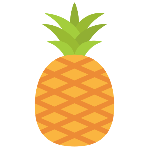 ananas Juicy Fish Flat icon
