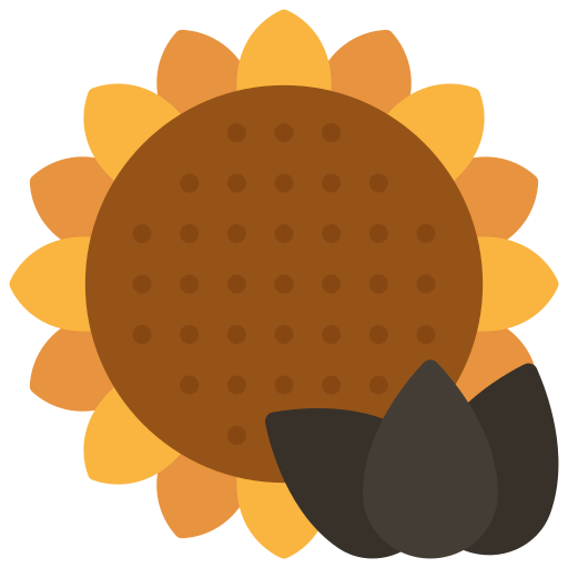 Sunflower seed Juicy Fish Flat icon