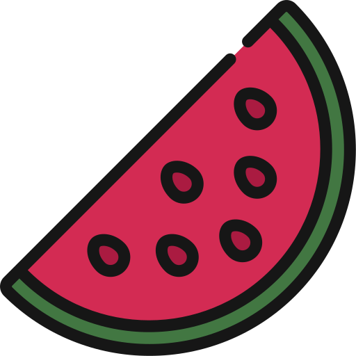 Watermelon slice Juicy Fish Lineal color icon
