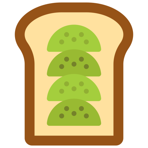 avocado toast Juicy Fish Flat icon