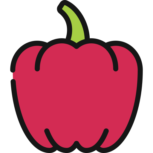 Bell pepper Juicy Fish Lineal color icon