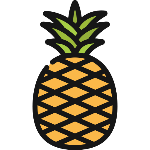 Pineapple Juicy Fish Lineal color icon