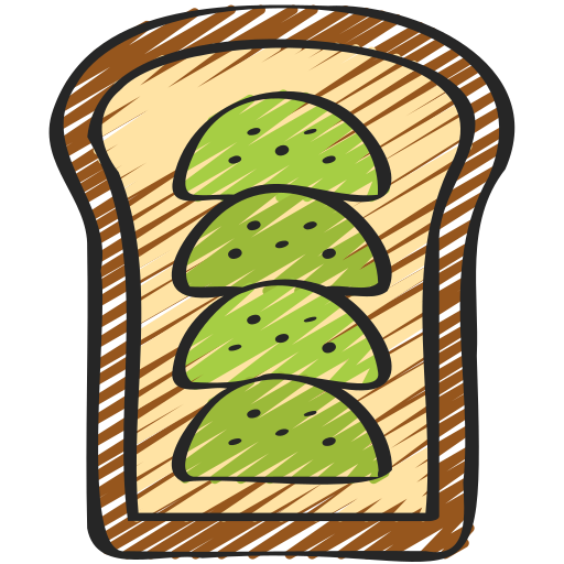 tost z awokado Juicy Fish Sketchy ikona